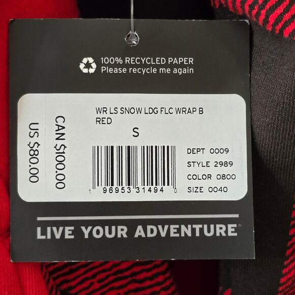 NWT Eddie Bauer Snow Lodge Faux Shearling-Lined Wrap Jacket Size S Small - Picture 8 of 13